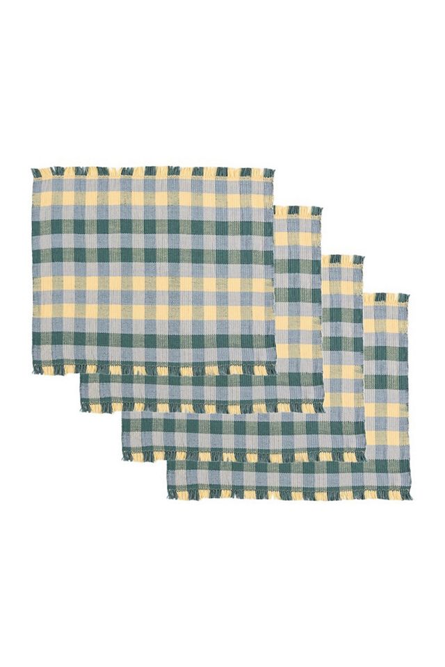 Casa Edel Cuadritos Hand-Loomed Placemats, Set of 2 #1