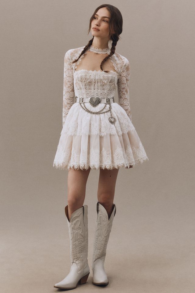 Bronx and Banco Daphne Short-Sleeve Lace Mini Dress #2