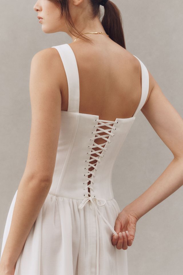 Elliatt Emi Corset Sheer Drop-Waist Maxi Dress #3