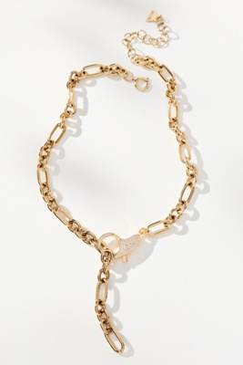 By Anthropologie Linked & Locked Necklace In Gold