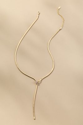Delicate Herringbone Y Necklace
