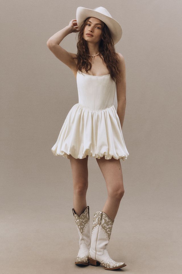 SAU LEE Lydia Strapless Bubble Satin Mini Dress #2