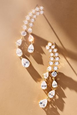 NADRI Willow Crystal Climber Earrings