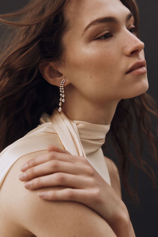 NADRI Willow Crystal Climber Earrings #1