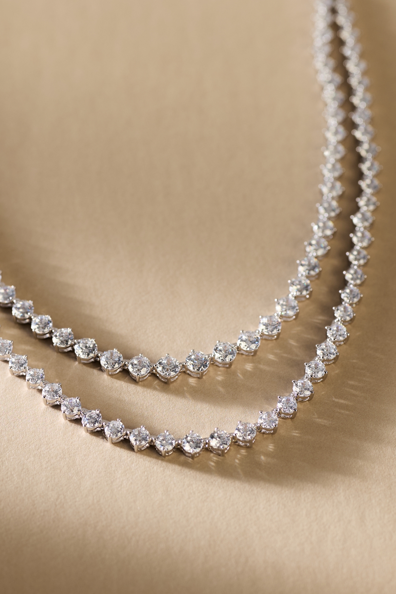 NADRI Cassi Double Row Tennis Necklace