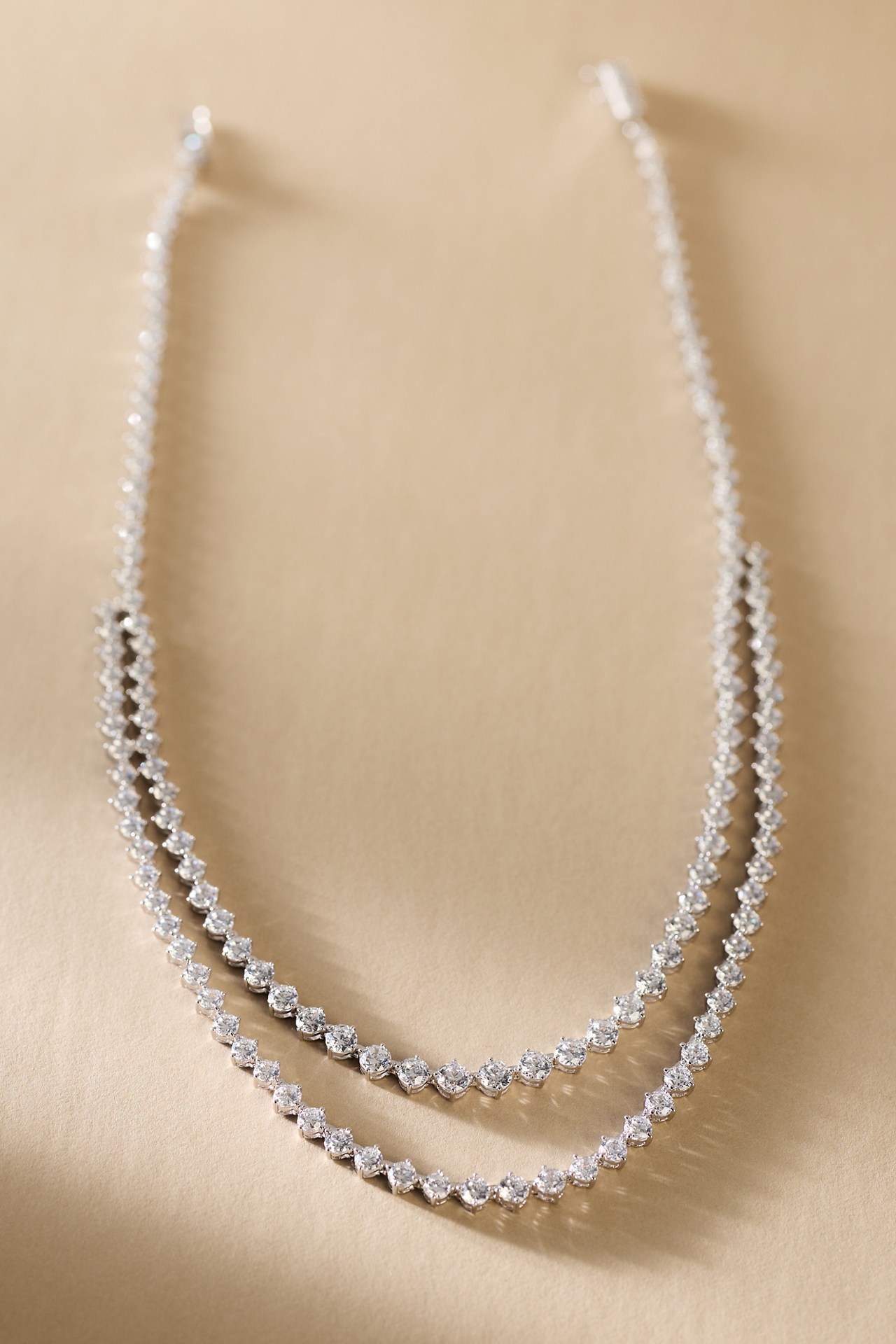 NADRI Cassi Double Row Tennis Necklace