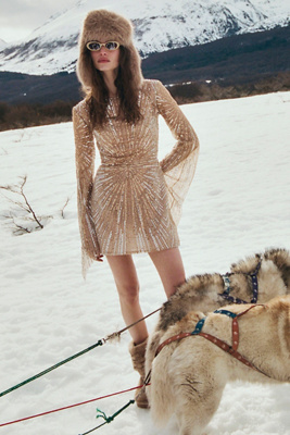 Bronx And Banco Tokyo Sequin Mini Dress In Gold