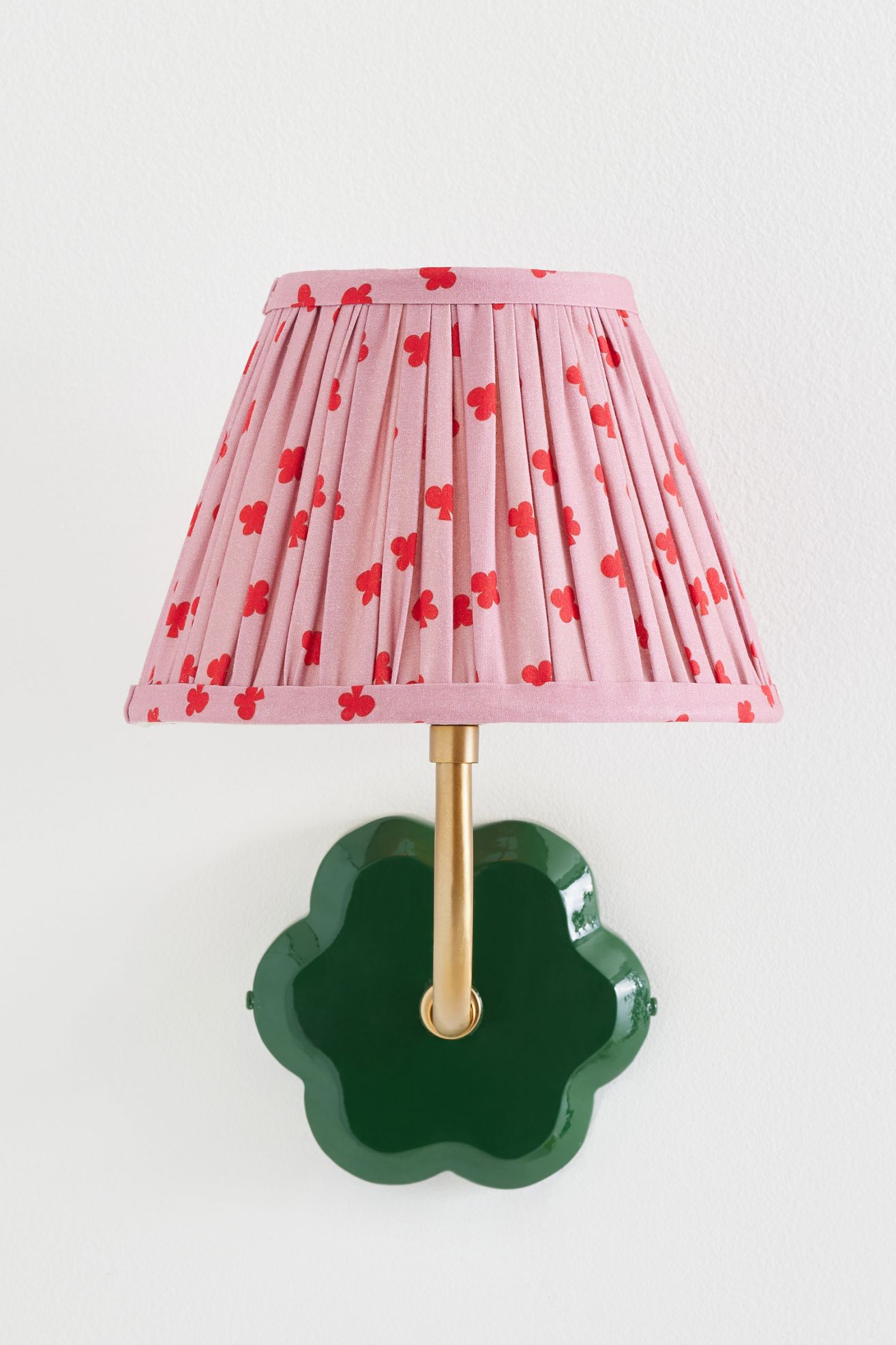 Pooky Cordless Flower Sconce Wall Light - Green/Pink/Red, One Size