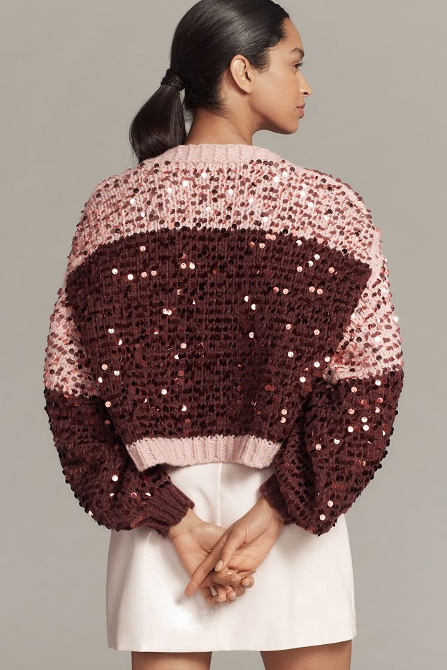 By Anthropologie Sequin Cardigan #1