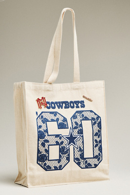 Mitchell & Ness Canvas Nfl Team Tote Bag In Neutral