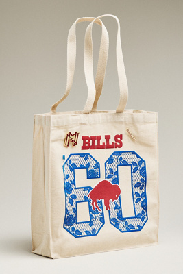 Mitchell & Ness Canvas Nfl Team Tote Bag In Neutral