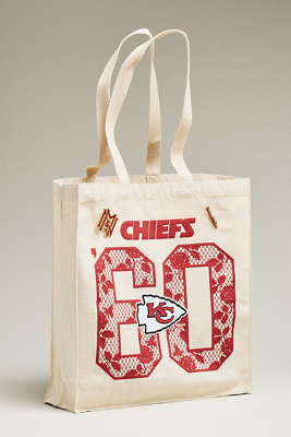 Mitchell & Ness Canvas Nfl Team Tote Bag In Red