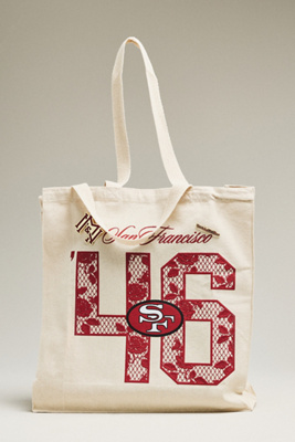 Mitchell & Ness Canvas Nfl Team Tote Bag In Multi