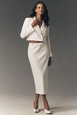 Crepe Pencil Skirt