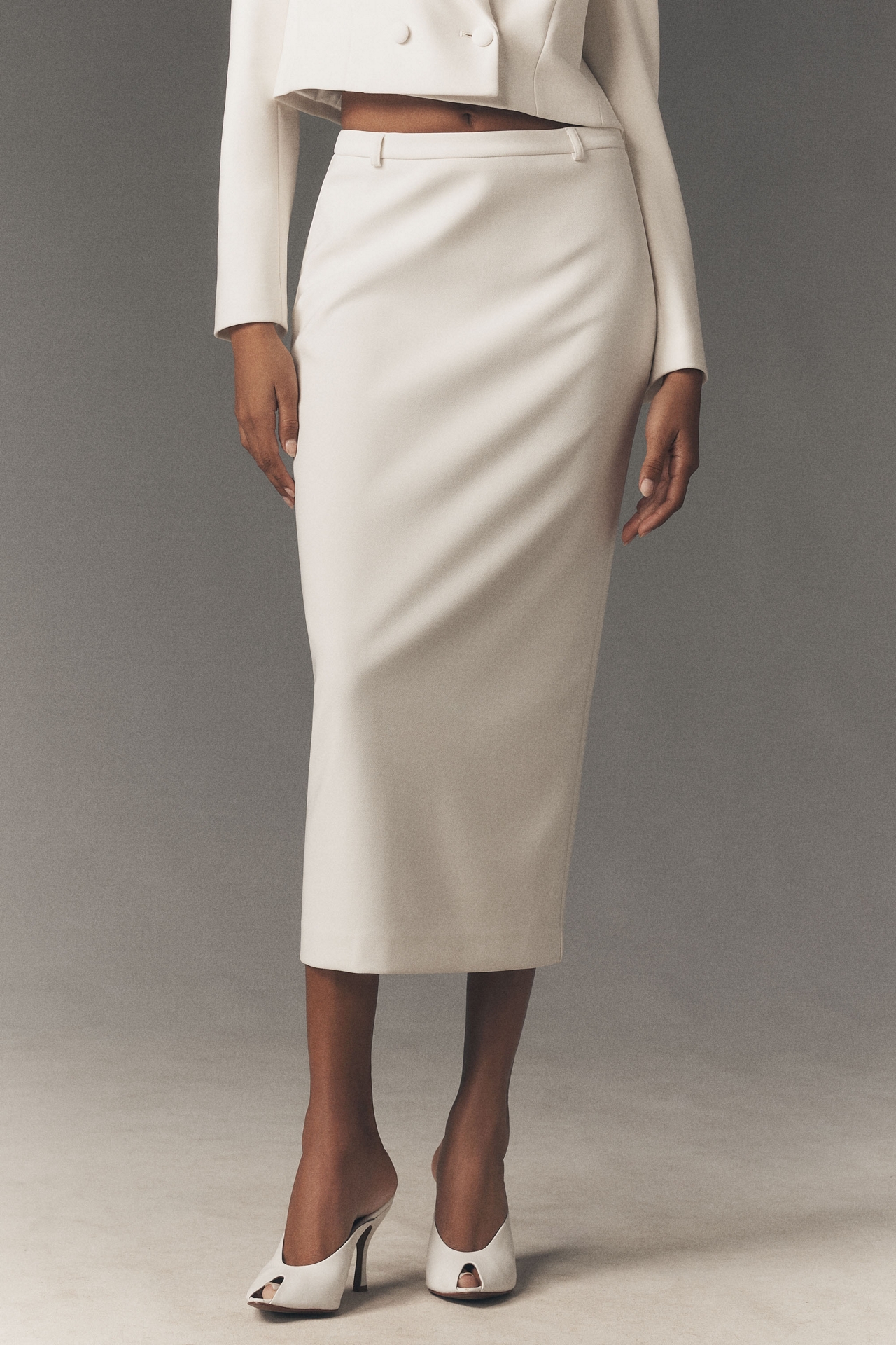 BHLDN Crepe Pencil Skirt