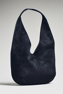 Anthropologie Jw Pei Dara Faux Suede Slouchy Bag In Black