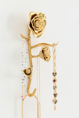 Brass Rose Jewellery Rack