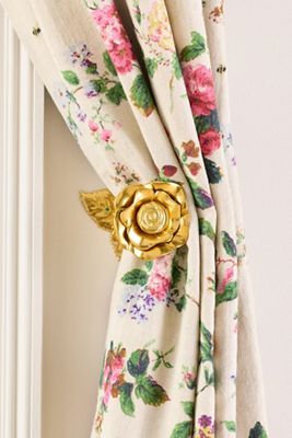 Brass Rose Tieback