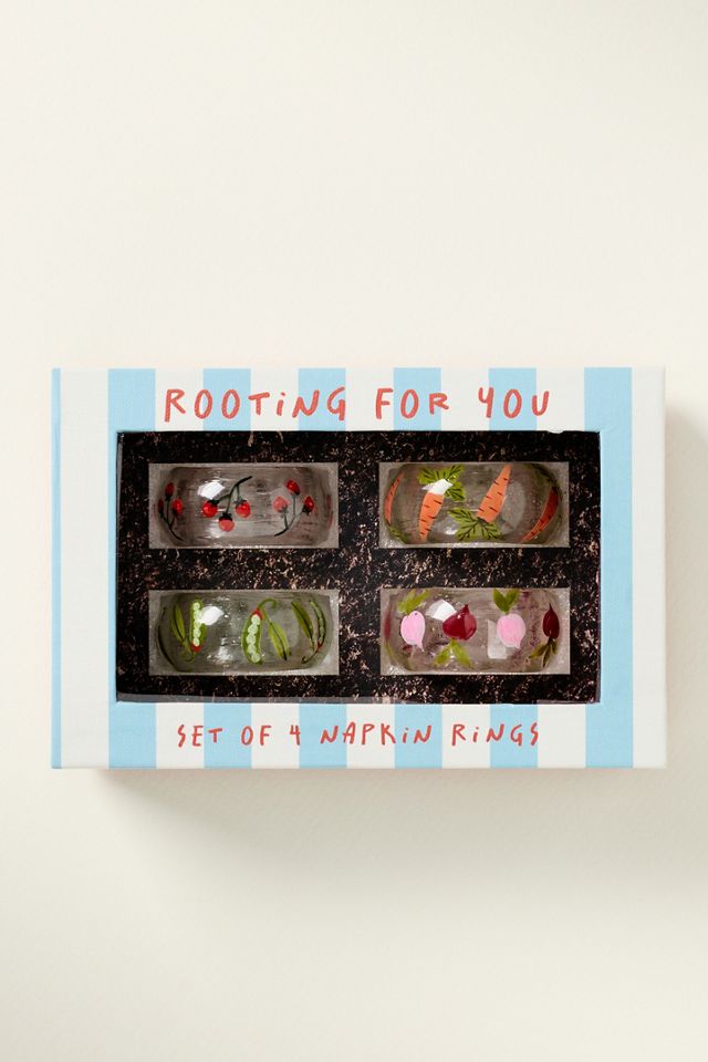 Crudité Boxed Napkin Rings, Set of 4 #1