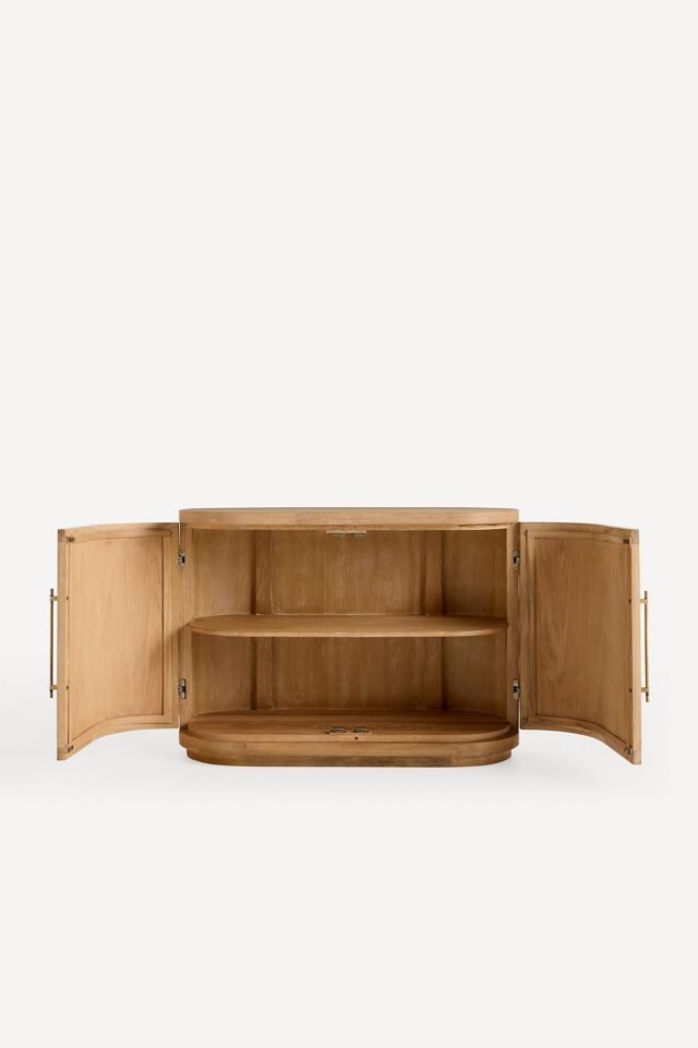 Sienna Oak Wood Entryway Cabinet #1