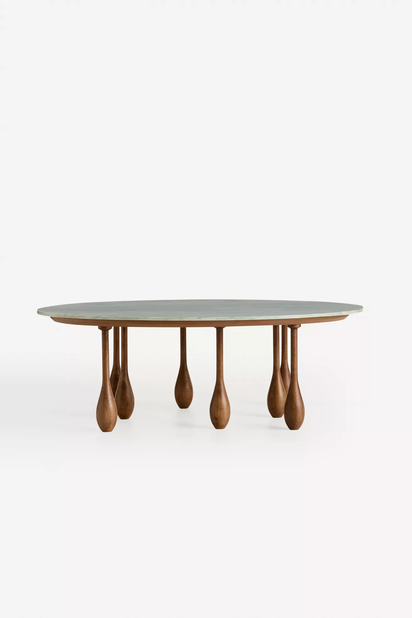 LALA Reimagined Oval 48"  Marble Coffee Table