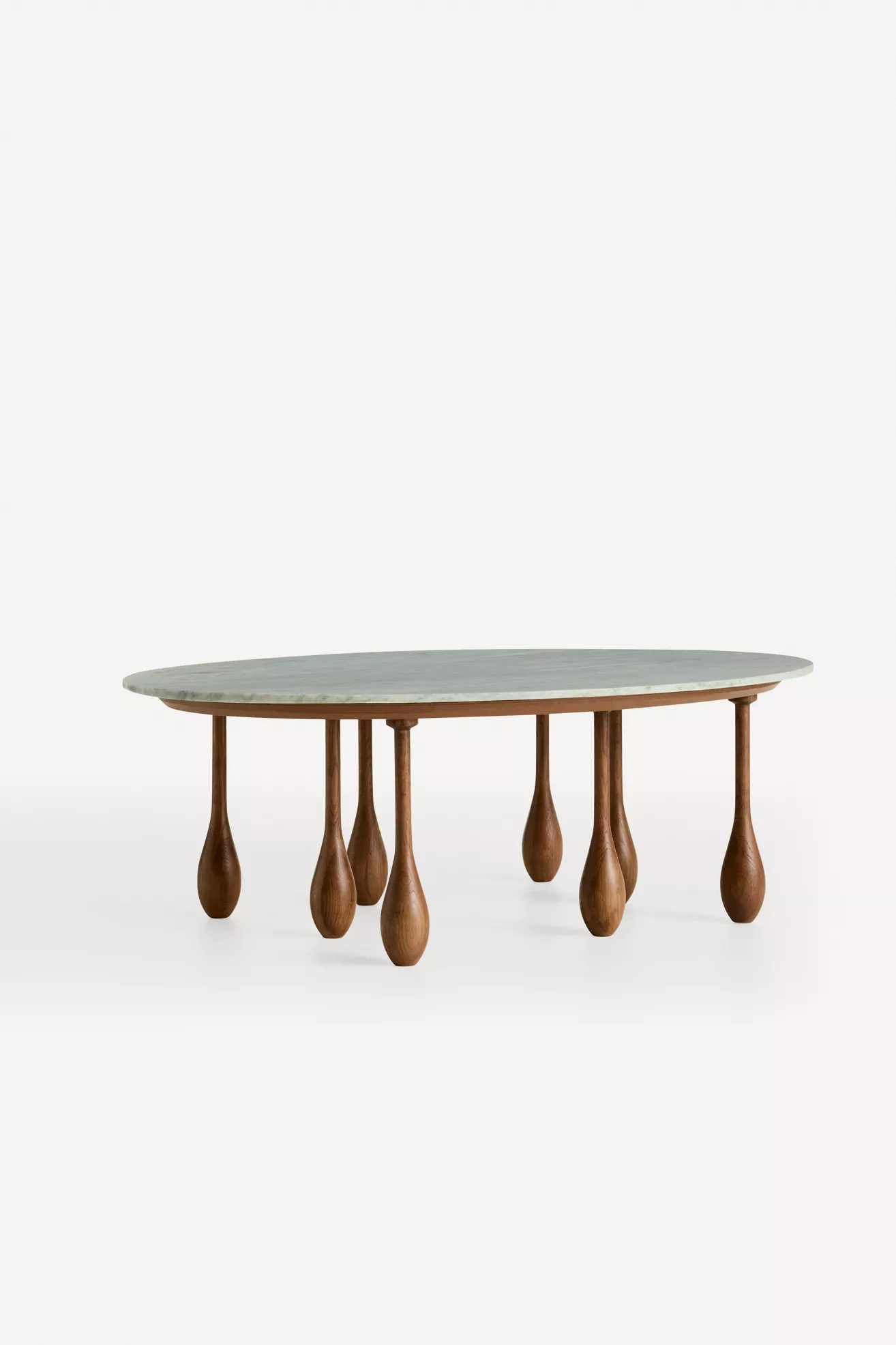 LALA Reimagined Oval 48"  Marble Coffee Table - thumbnail 2