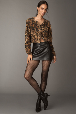 By Anthropologie Sheer Crisscross Tights In Black