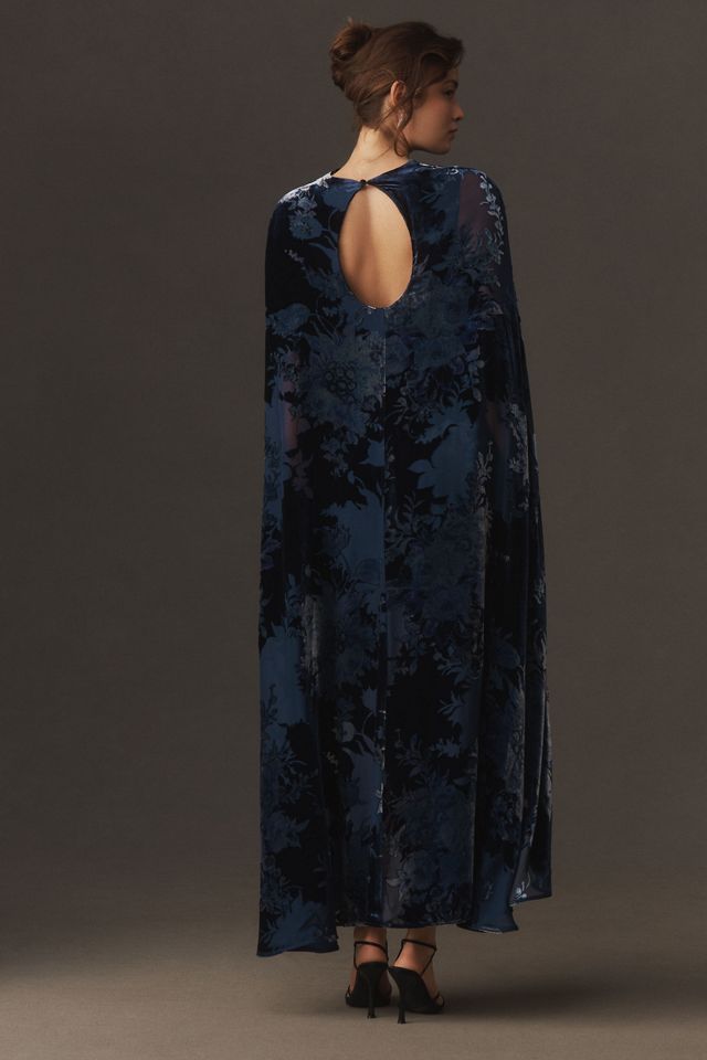 BHLDN Velvet Caped Mini Dress #1