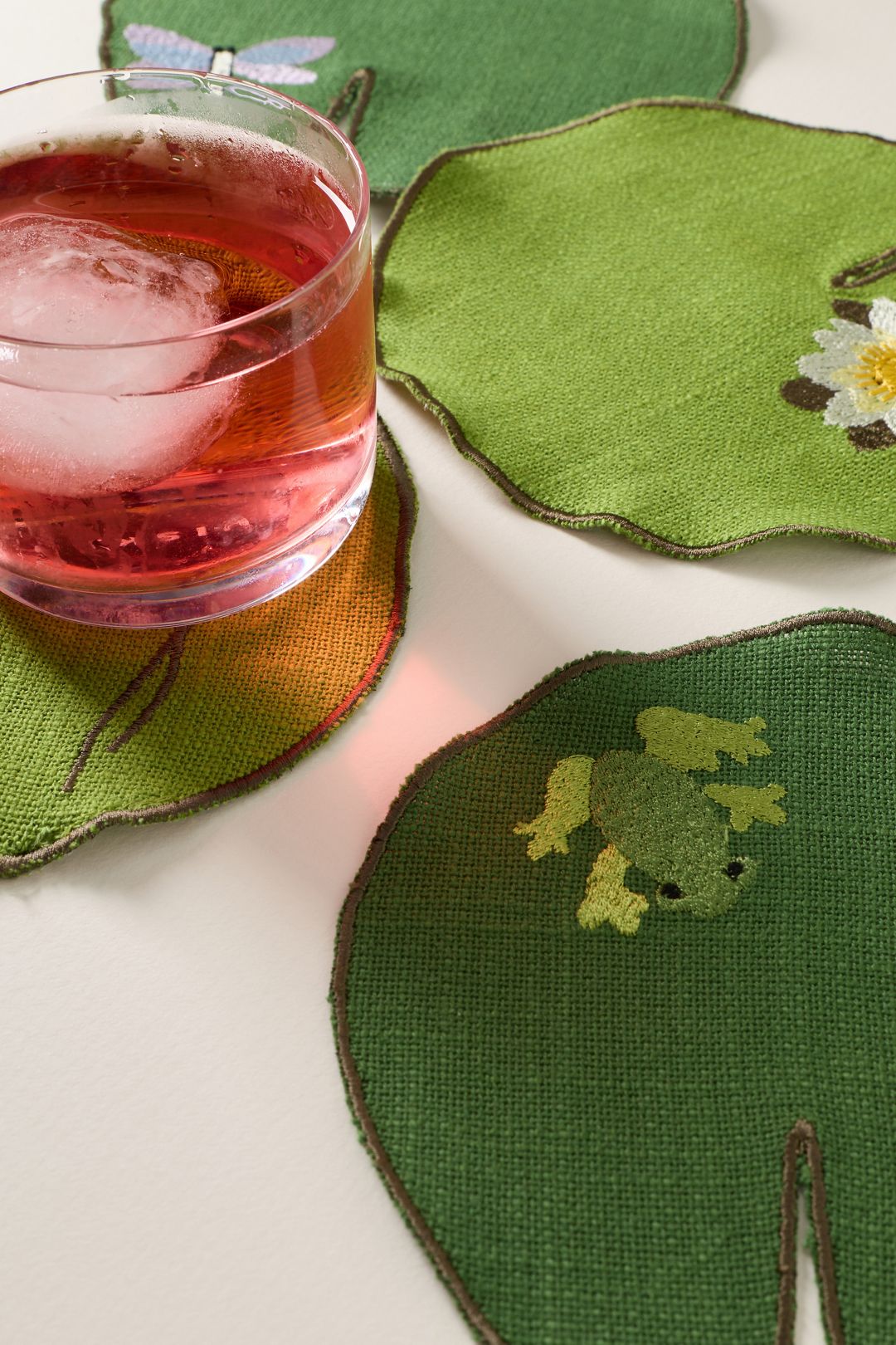 Lilypad Floating Cocktail Napkins, Set of 4 - Green, Standard, Set Of 4