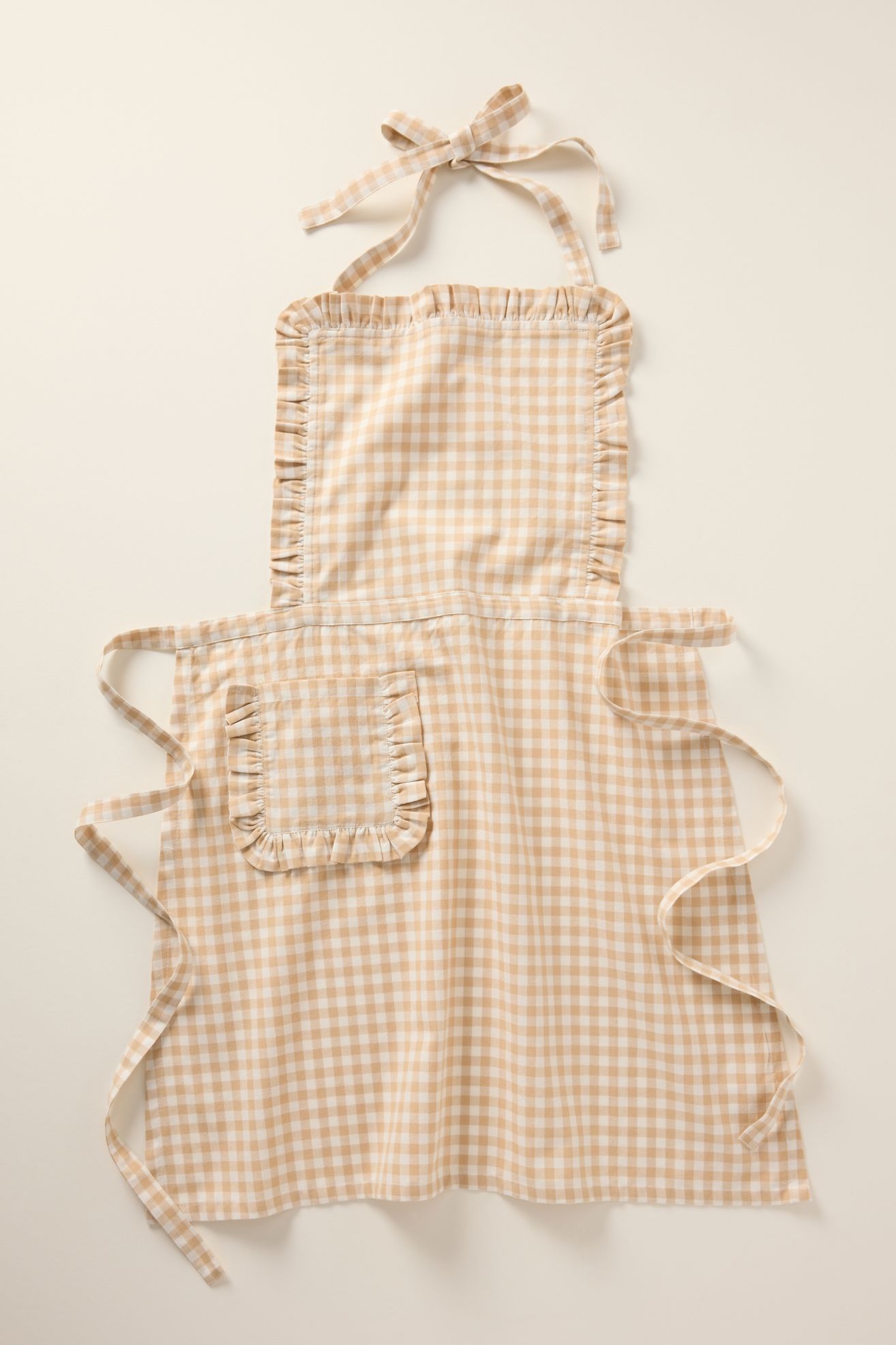 Brynn Gingham Apron - Neutral, Standard, One Size
