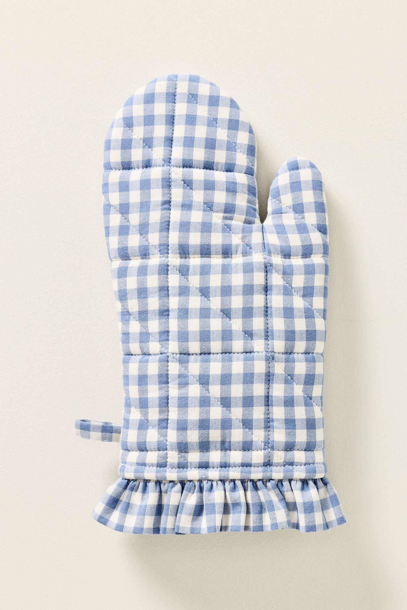 Brynn Gingham Oven Mitt - Blue, One Size