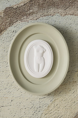 Statuette Sage Plaster Framed Intaglio Gallery Wall Charm