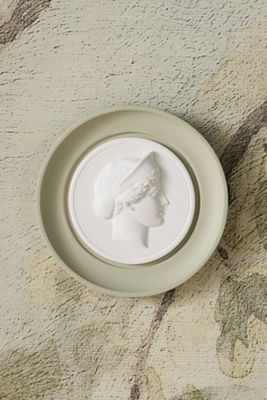 STATUETTE Sage Plaster Framed Intaglio Gallery Wall Charm