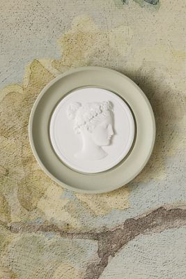 STATUETTE Sage Plaster Framed Intaglio Gallery Wall Charm