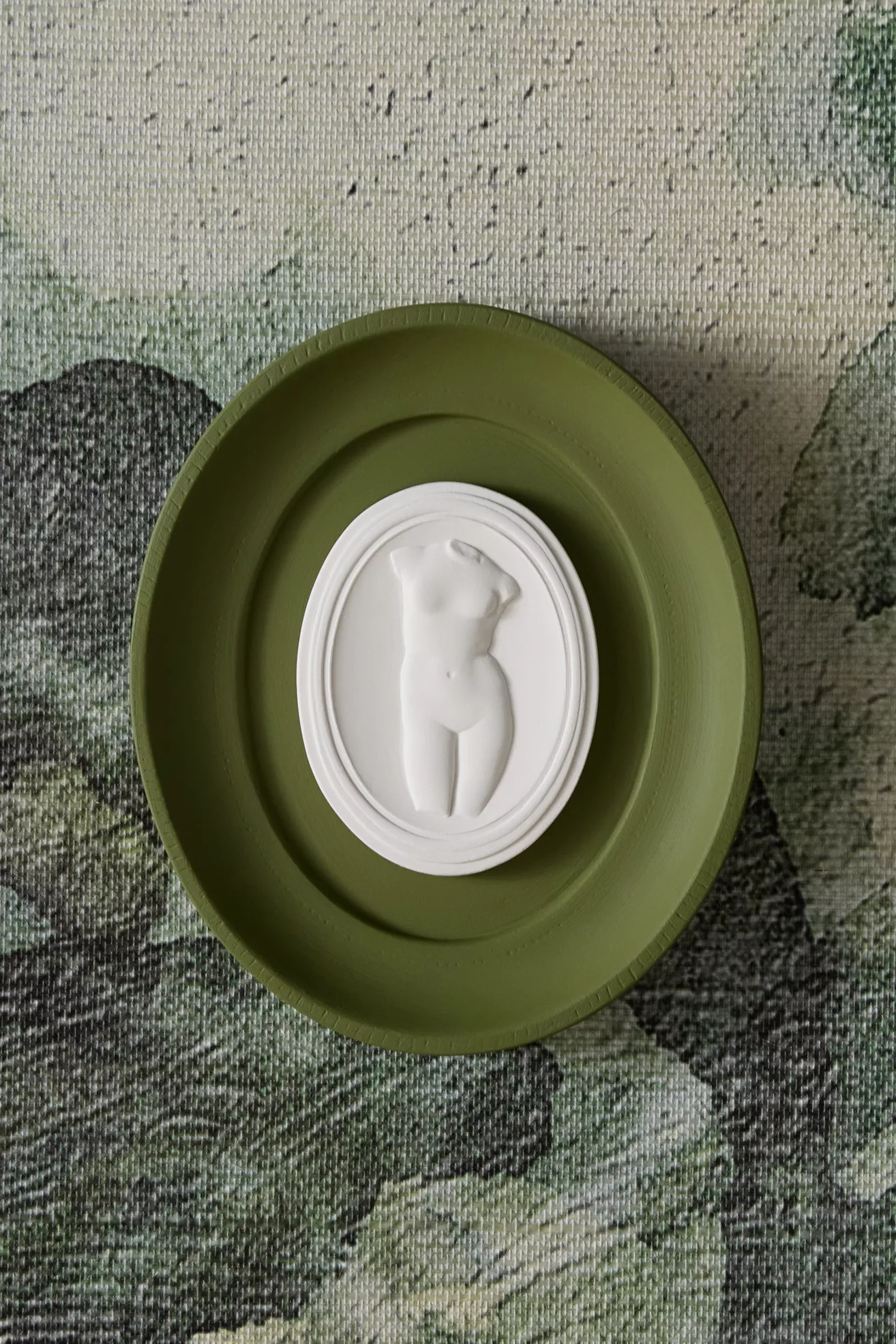 STATUETTE Olive Plaster Framed Intaglio Gallery Wall Charm - thumbnail 10
