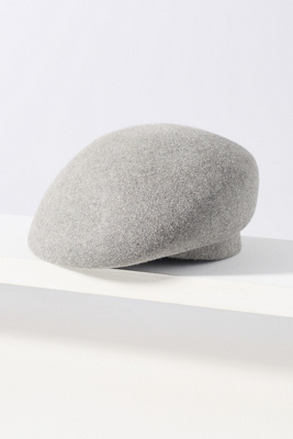Van Palma Carl Rounded Wool Newsboy Hat In Gray