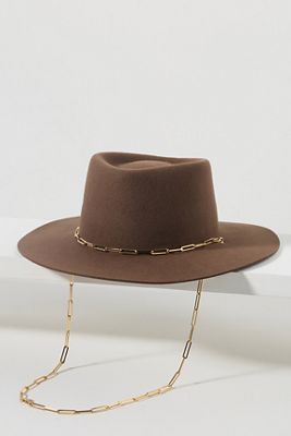 NWT - Anthropologie Van Palma Gold Plated Pin Styled Boater Made in France?? Lack of Color Palma Woven Boater Hat | Saks Fifth Avenue main image 4