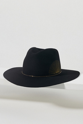 Van Palma Basile Sunray Wool Fedora In Black