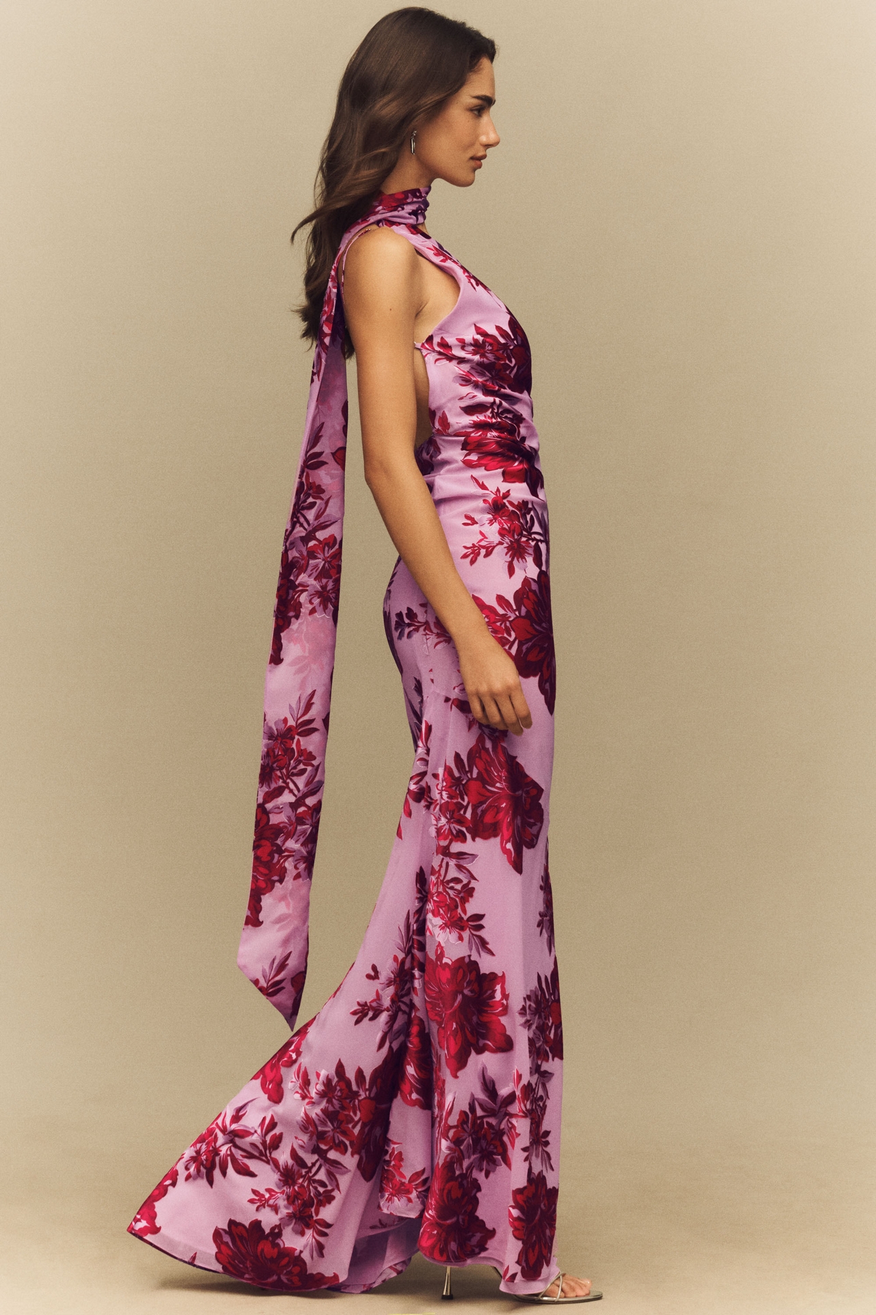 Retrofete Lorenna One-Shoulder Maxi Dress