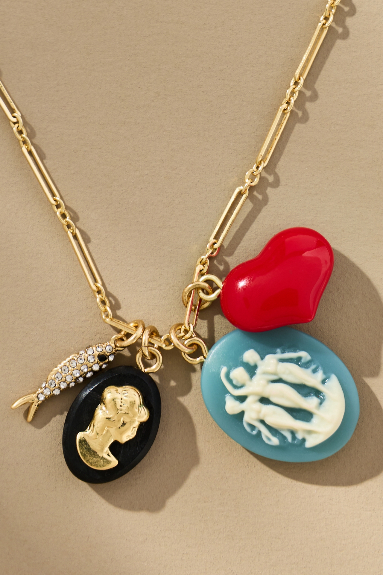 Clare V. Cameo Charm Necklace