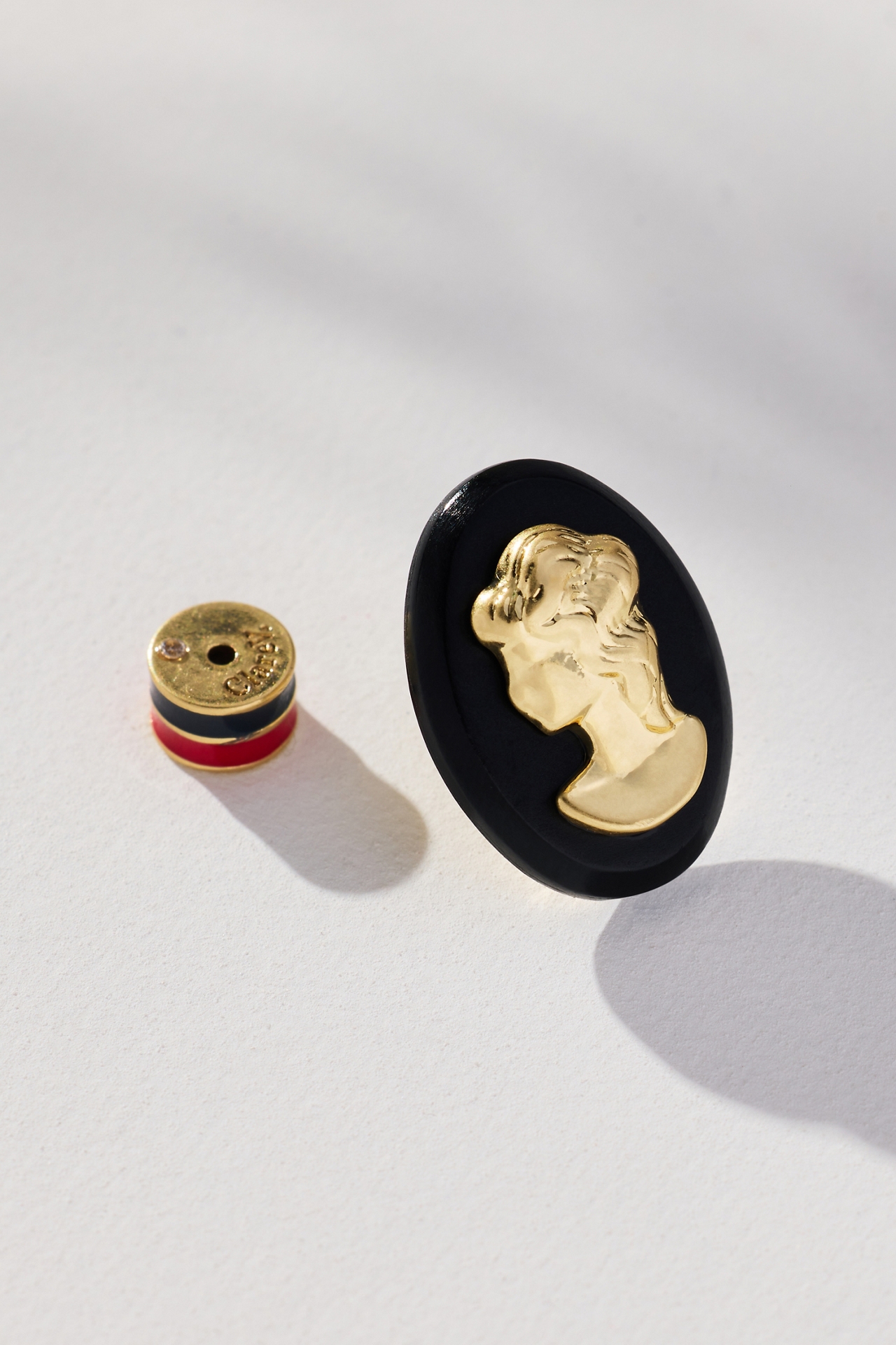 Clare V. Cameo Stud Earrings
