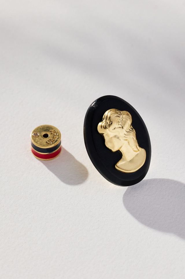 Clare V. Cameo Stud Earrings #1