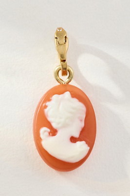 Clare V Cameo Charm In Orange