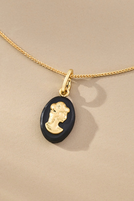 Clare V Cameo Charm In Gold