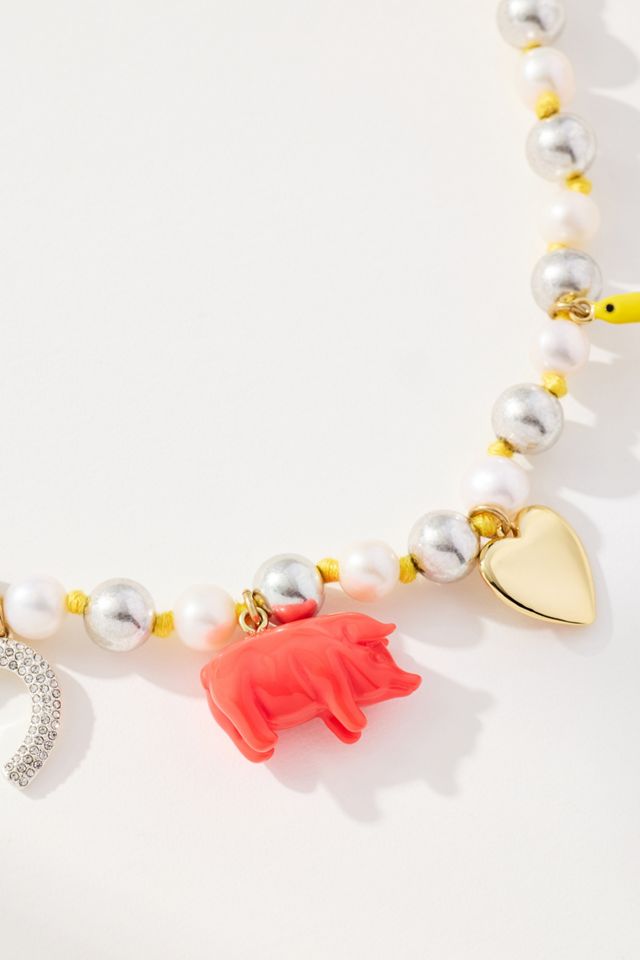 Clare V. Bonne Chance Charm Necklace #1