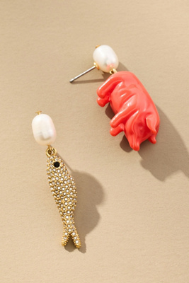Clare V Bonne Chance Earrings In Gold