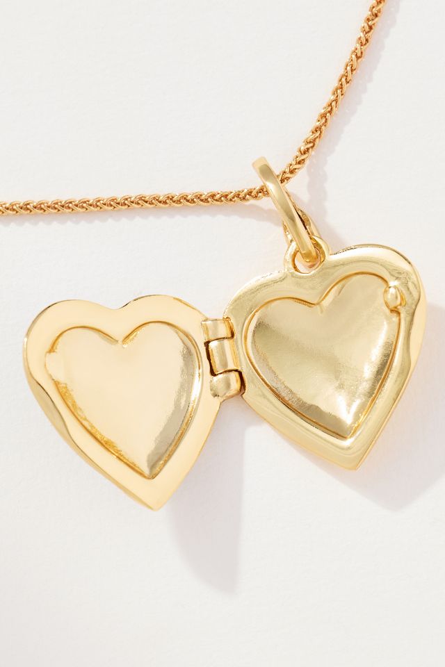 Clare V. Striped Heart Locket Charm #1