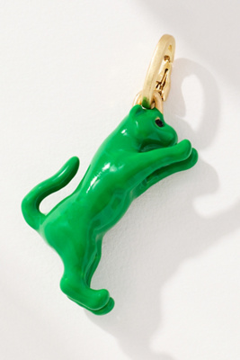 Clare V . Jumping Tiger Charm In Green