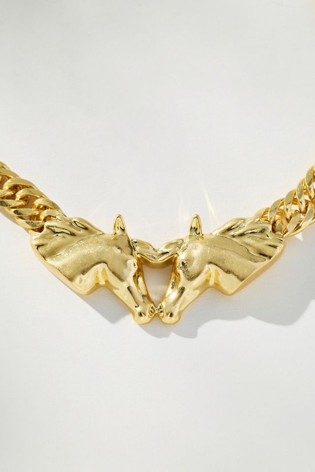 Clare V. Le Cheval Horse Necklace #1