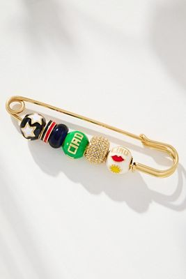 Clare V. Beaded Blazer Brooch